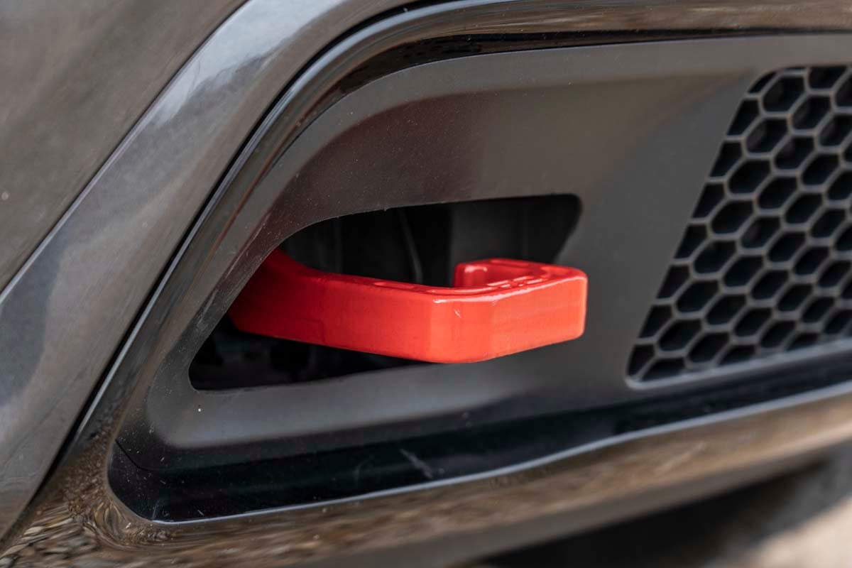 Jeep Grand Cherokee Tow Hooks - Front - Rough Country - Forged - Red - '15-'22